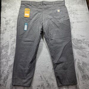 Carhartt Pants Mens 50x32 Gray Rugged Flex Relaxed Fit Canvas 5-Pocket Work